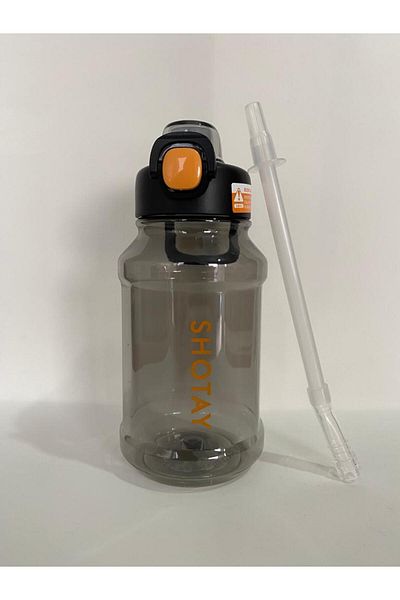 Shotay ST-6289 Tritan Flask with Straw 900 ml Black