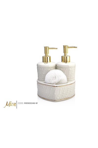 MİEN Mien pozlaćena dvodelna reljefna posuda za sapun