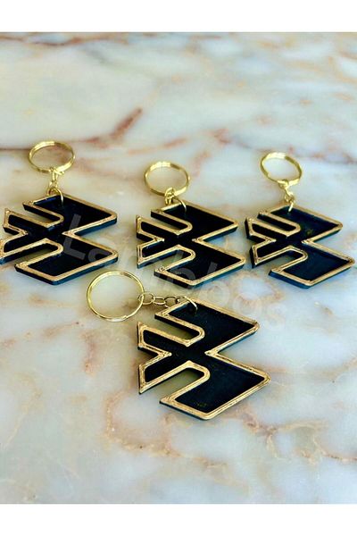 Lambbos Bajaj Pulsar Keychain Gold Esk 1pc