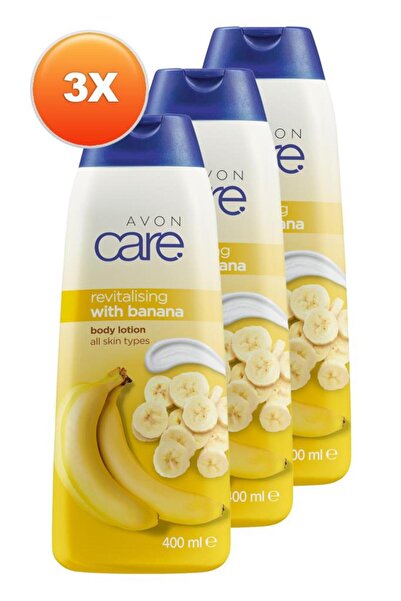 AVON Care Revitalising Banana Extract Body Lotion 400 Ml. Triple Set