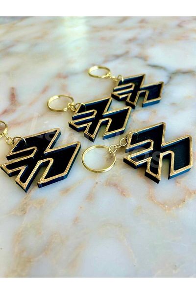 Lambbos Bajaj Pulsar Keychain Gold Esk 1pc