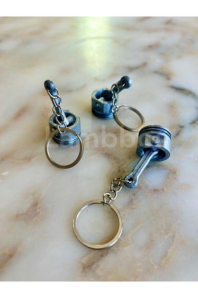 Lambbos Piston Keychain Silver 1pc