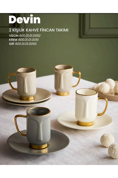 İSTANBUL PORSELEN Devin Set of 2 Coffee Cups
