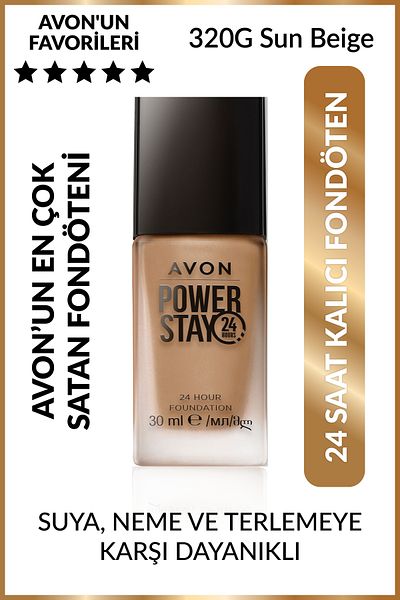 AVON Power Stay Matte - Foundation 30ml, Sun Beige