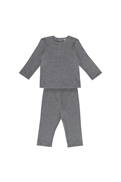 Petit Boom Pamuklu Alt- Üst Takım Koyu Gri