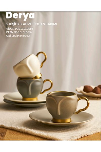 İSTANBUL PORSELEN Derya Set of 2 Coffee Cups