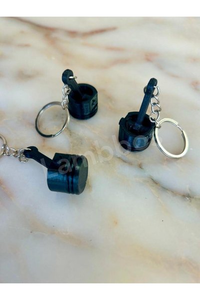 Lambbos Piston Keychain Black 1pc