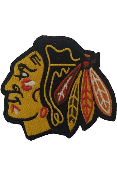 Sim Nakış Cırt Bantlı Kızılderili nakış işleme arma patch 9.5x10.5 cm