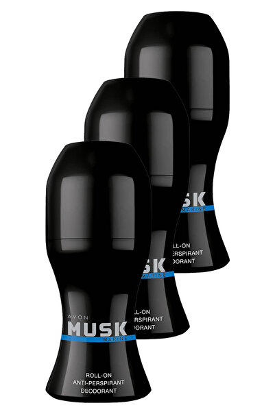 AVON Musk Marine Erkek Rollon 50 Ml. Üçlü Set
