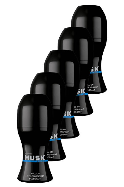 AVON Musk Marine Erkek Rollon 50 Ml. Beşli Set