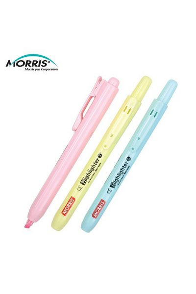 Morris Korean Click Pastel Highlighter Set, 3 Pieces