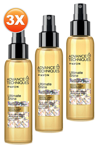 AVON Advance Techniques Parlaklık Veren Saç Bakım Spreyi 100 Ml. Üçlü Set
