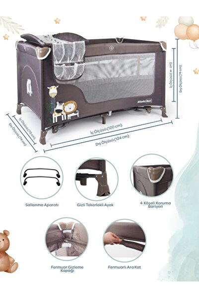 Prego Atlanta Oyun Parkı 70x120 cm - Yatak