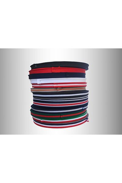 Megas Etiket Black Narrow Woven Strip -1 cm- 50 Meters