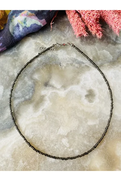 racoon atelier transparent Sand Bead Necklace