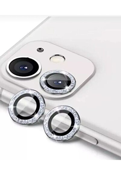 KaffCase عدسة كاميرا آيفون 11 i فضية اللون - واقي متوافق