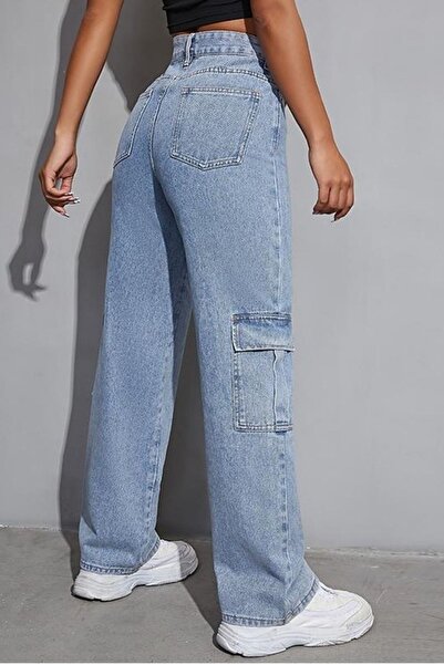 Your Consent Дівчачі джинси з високою талією, широкими штанинами та кишенями на стегнах