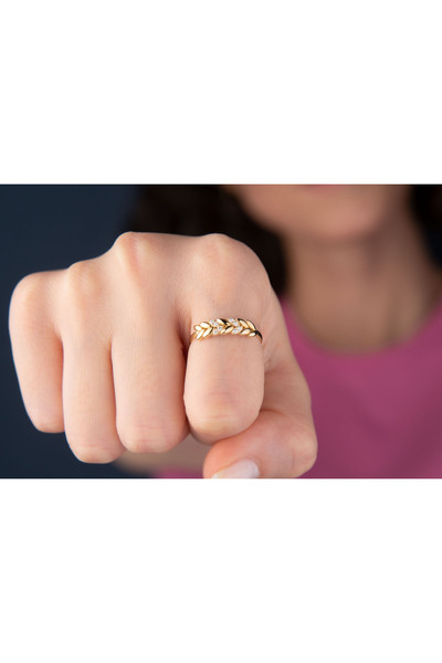 Onseva Kuyumculuk Başak Yüzük 14 Ayar Altın Yüzük
