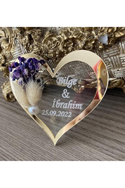 guluslazerkesim 25 ADET ŞEFFAF KALP MAGNET SÜSLÜ MIKNATISLI SÖZ NİŞAN DÜĞÜN H...