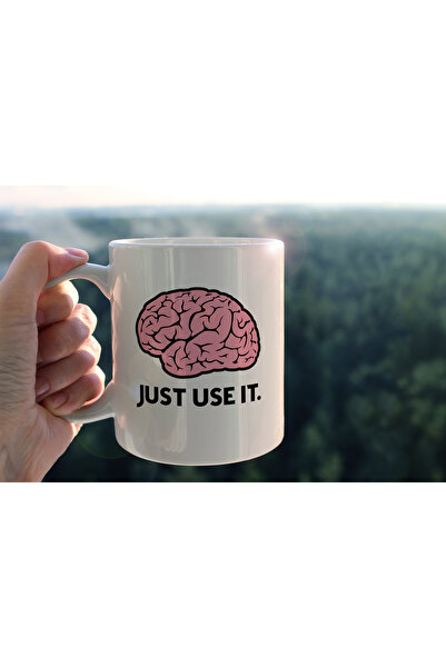 BENİMSER REKLAM فقط استخدمها Beynini Kullan كوب شاي قهوة سيراميك مطبوع بتصميم...