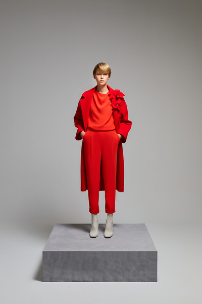 Berr-ın Degaje Yaka Kolsuz Bluz Coral