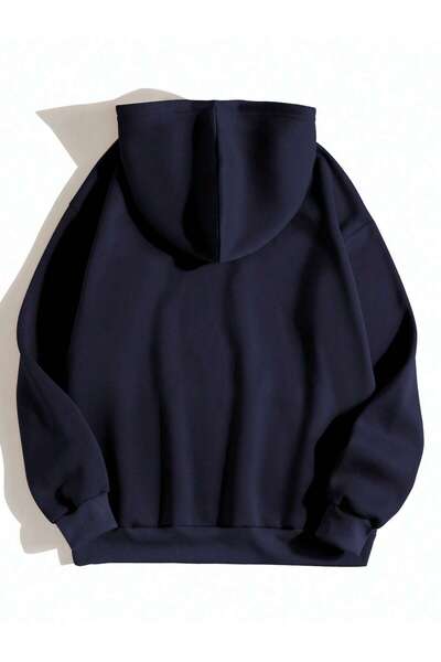 Adrift Унісекс жіночий/чоловічий светр з принтом у вигляді серця, кишенями-кенгуру та капюшоном на шнурку