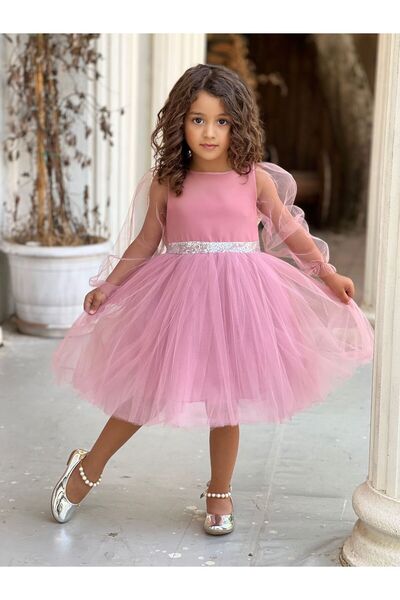 Fatma Kına Fenomen Kids Kanatlı Abiye Elbise