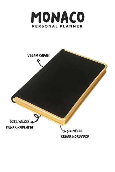 Victoria's Journals Monaco Süet Deri Sert Kapak Planlayıcı Defter , 100 gr Iv...