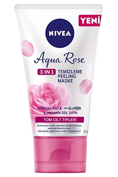NIVEA Aqua Rose 3’ü 1 Arada Temizleme Peeling Maske 150 Ml - TRENDMU