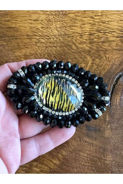 Gönülden Tasarım 9X6 CM STONE EMBROIDERY EMBROIDERY APLIQUE ARMA