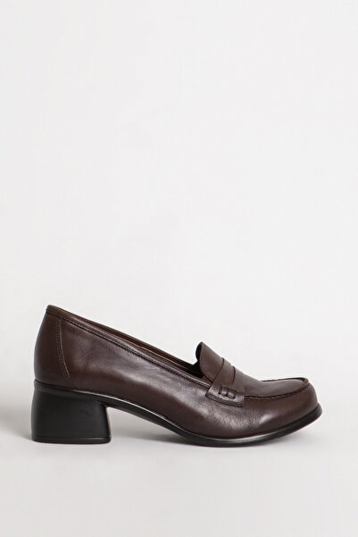 Dericlub DERİCLUB 04045 Genuine Leather Women's Heeled Shoes
