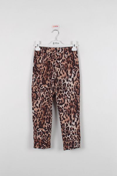 incity Girl's Black Leopard Print Trousers