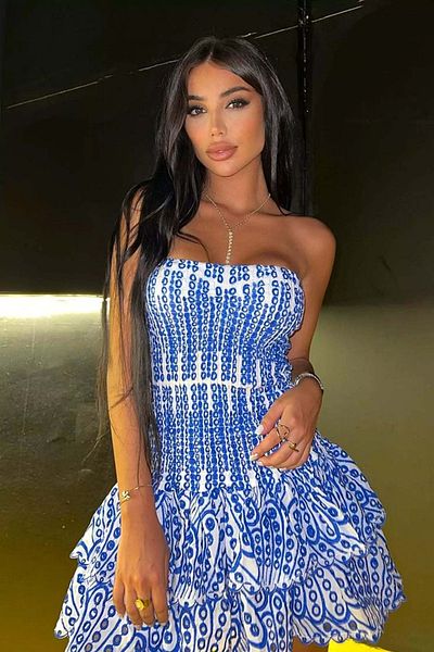FASHION COCKTAIL Κορσέ Επίδεσμος Ύφασμα Ευέλικτο Φουσκωτό Σχέδιο Δαντέλα Κέντημα Φόρεμα Νυχτερινής Πρόσκλησης