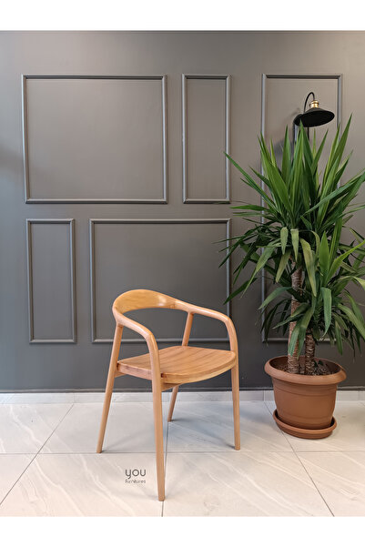 You Furnitures Sandalye - Ahşap Oturumlu Sandalye - Masif Yemek Odası Sandaly...