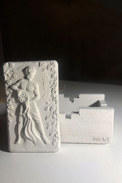 RocArt Home Σειρά Zodiac Τσιπς από σκυρόδεμα Aquarius Zodiac Sign