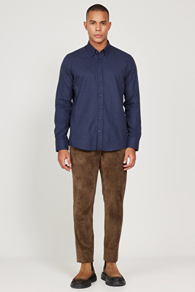 ALTINYILDIZ CLASSICS Men's Khaki Slim Fit Slim Fit Tie Waist Trousers