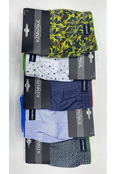 Kennpaul ***006, 4'lü Paket Erkek Kalıtelı Havlu Belli Mix Paket Poplin Boxer Short.