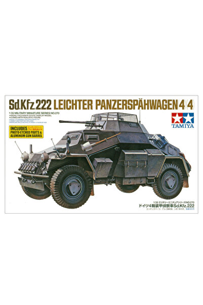 TAMIYA 1/35 German Sd.Kfz.222 Leichter Panzerspahwagen Plastik Askeri Araç Ma...