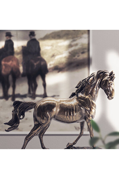 maketistan Veronese Ayakta At Figürü, Bronz El Boyaması, Hayvan Heykel 26x7,5...