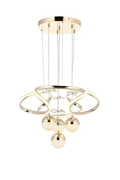 burenze 3 Color Gradual Luxury Exclusive Modern Crystal Stone Pendant Lamp Chandelier Gold Yellow