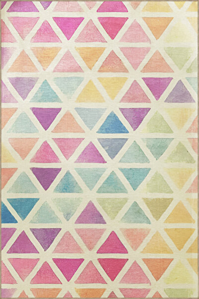 Rugs Modern Halı Light Tone Multicolor Geometric Quadrilateral Patterned Crea...