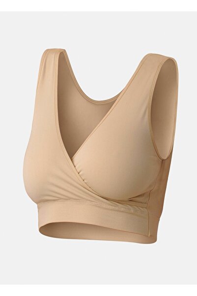 Relaxfit Seamless TOPARLAYICI SEAMLESS ÇİFT KATLI EMZİRME SÜTYENİ TEN RENGİ