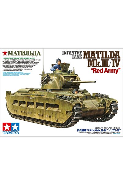 TAMIYA 1/35 Russian Matilda MKIII/IV Red Army Plastik Tank Maket Kiti, Demonte Hobi Seti