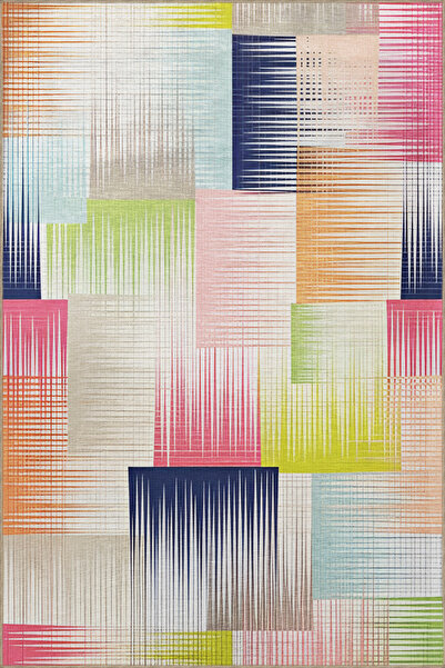 Rugs Modern Halı Multicolored Mixed Brush Stroke Patterned Modern Decorative ...