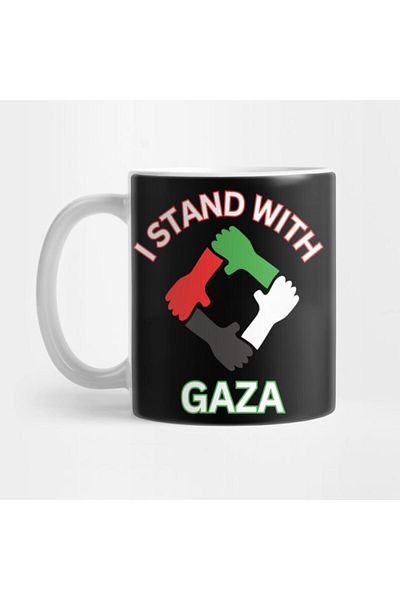 Pixxa غازيا مع الكتف إلى الكتف - كوب فلسطيني حر