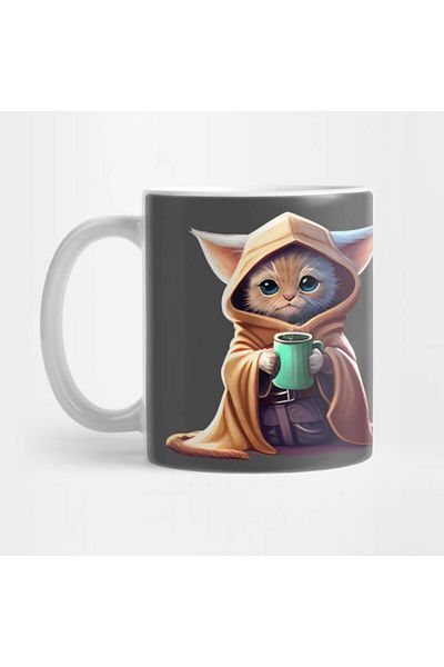 Pixxa Grogu Cat And Tea - Star Wars Mug Cup