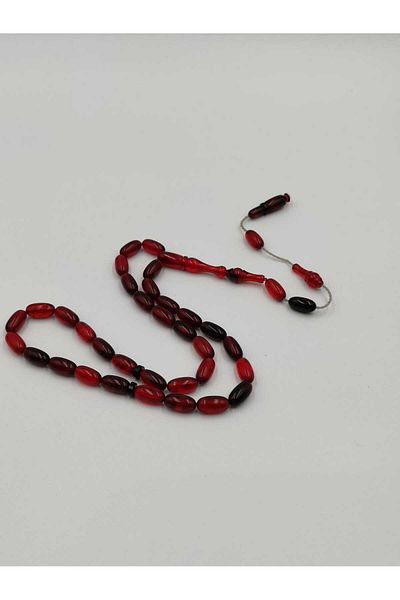 ALTUNTAŞ FIRE BERNUT CIRCLE CAPSULE CUT Rosary 7*11 MM SET SYSTEM TASSEL