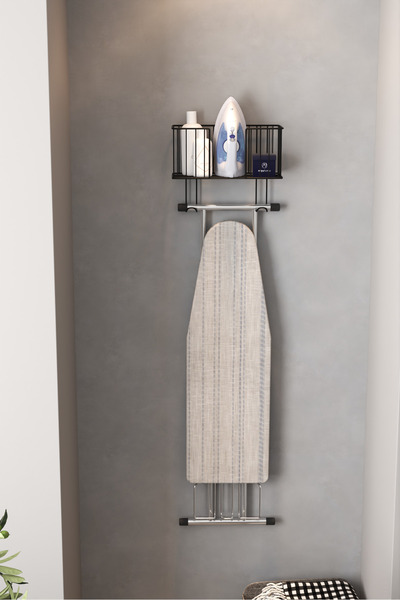 moniev Ütü Düzenleyici Ütü Masası Tutacağı Ütü Sepeti Çamaşır Odası Organizer Banyo Duvar Askısı
