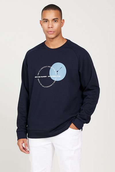 AC&Co / Altınyıldız Classics Ανδρικό μπλουζάκι από βαμβακερό μπλουζάκι με κανονική κοπή με λαιμόκοψη