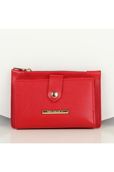 My Valice Women's Leather Wallet and Card Holder 1626 Red